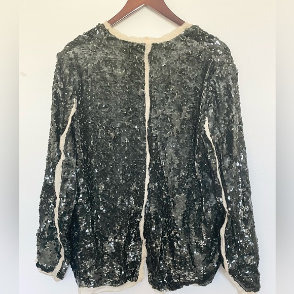 ZARA NEW WOMAN ZW COLLECTION SEQUIN BLAZER GREEN SIZE XS 3736/319 - Picture 3 of 15